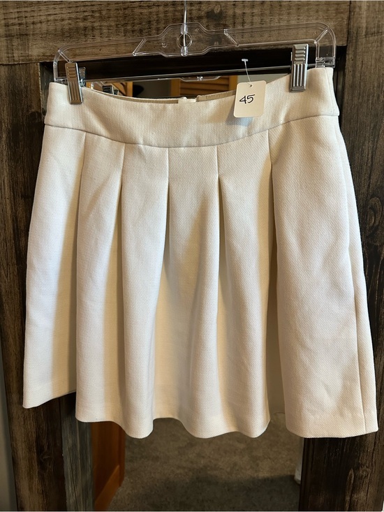 Banana Republic Dresses & Skirts - Classic Banana Republic Ivory Pleated A-Line Skater Skirt Textured Size 2 Lined